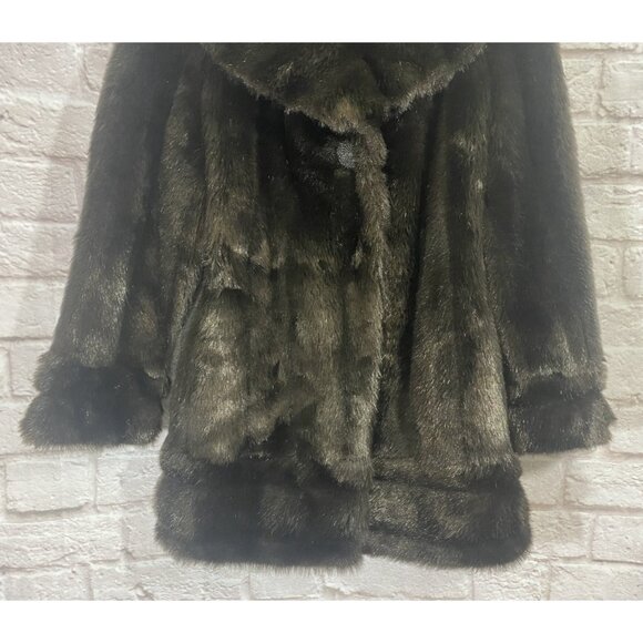 Betty Rose Vintage Faux Fur Coat Brown Hip Length Button Union Made USA 41" Bust - Picture 4 of 14